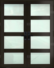 Load image into Gallery viewer, ECO Impact Aluminum French Double Entry Door With Decoration - ImpactWindowsCenter.com
